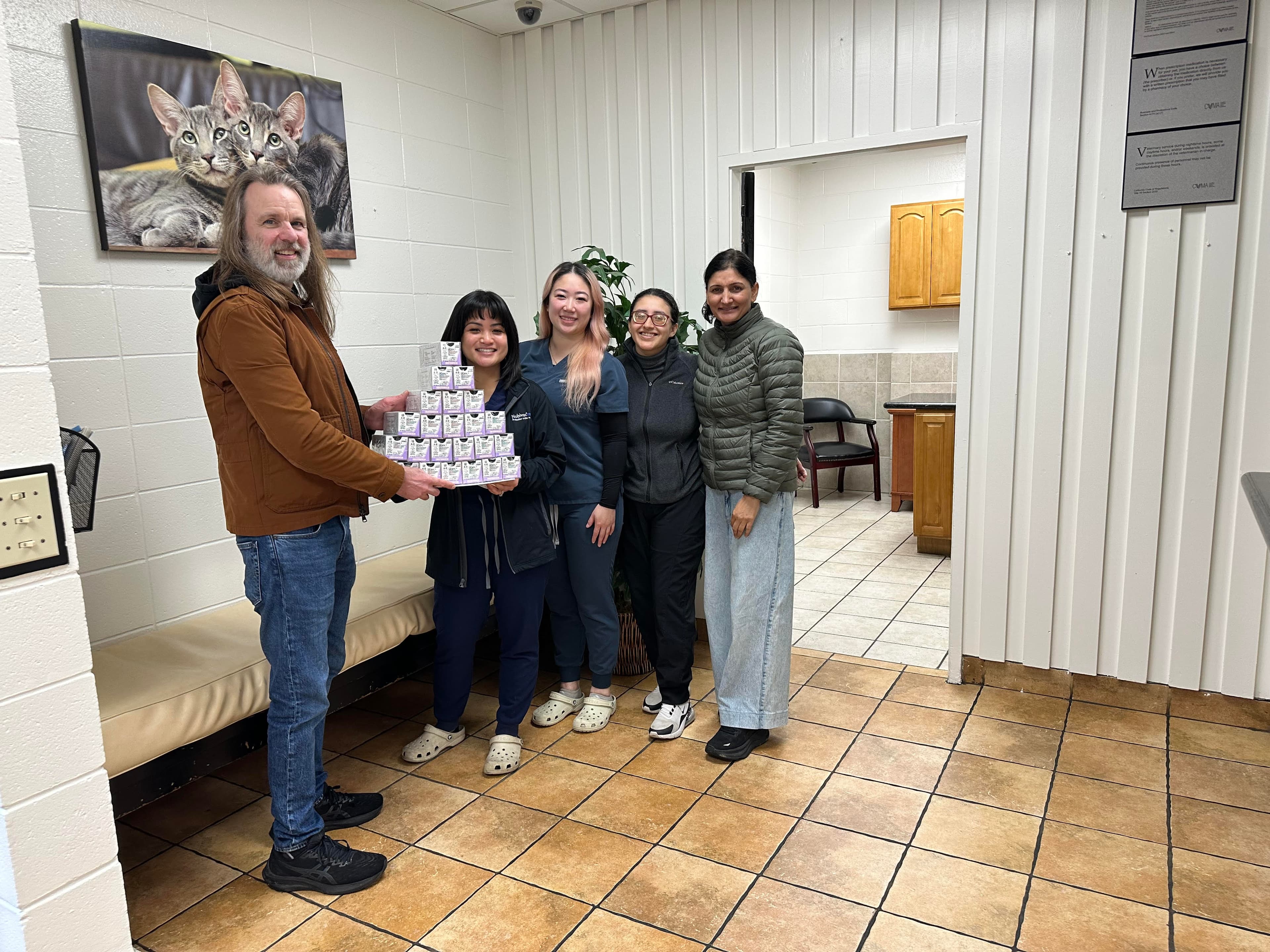 Save The Foster volunteers with donated suture materials