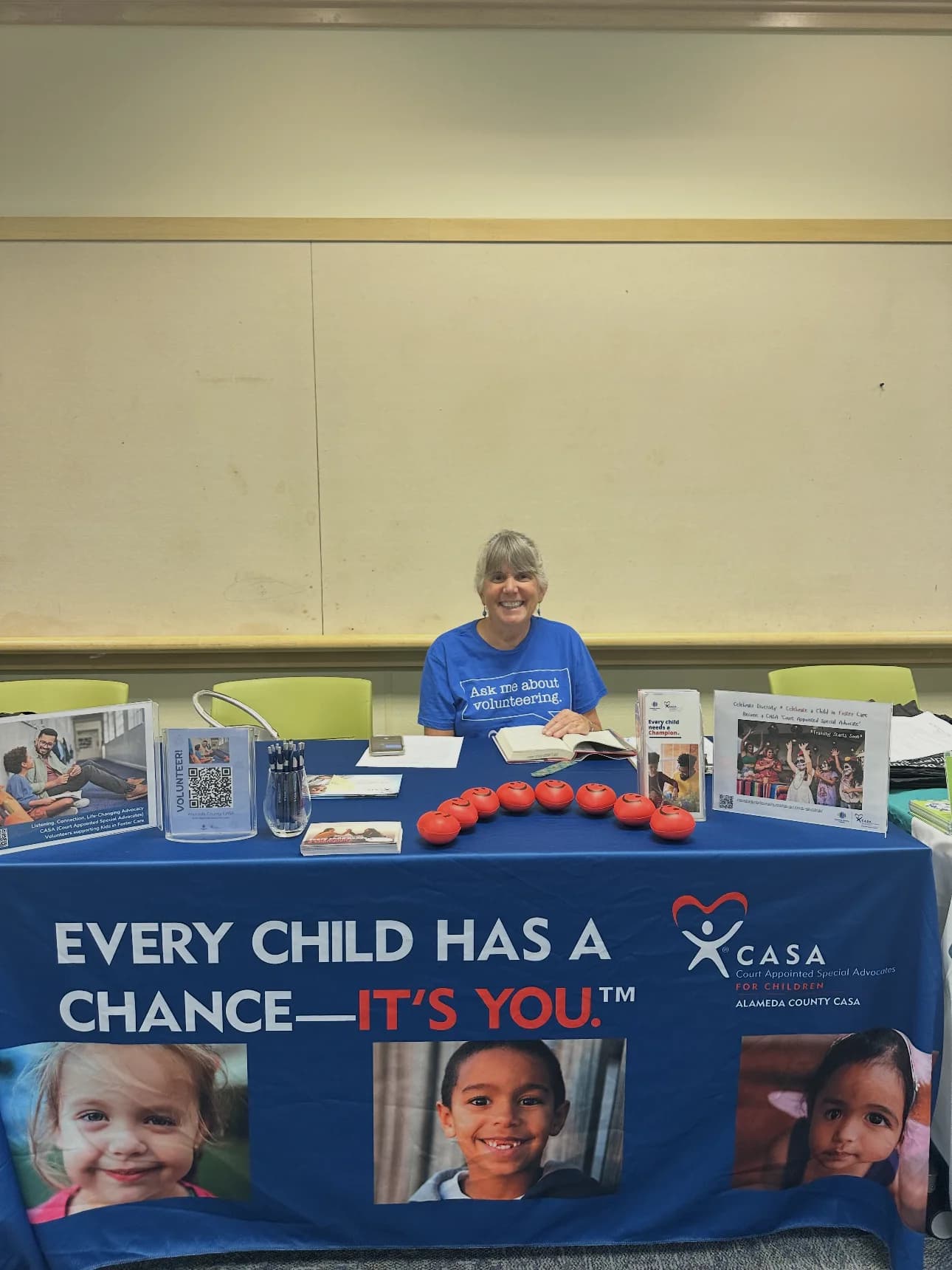 CASA community resource table at the Foster Family Support Town Hall